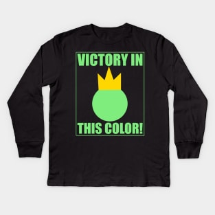 Stick Fight - Green Victory in This Color Kids Long Sleeve T-Shirt